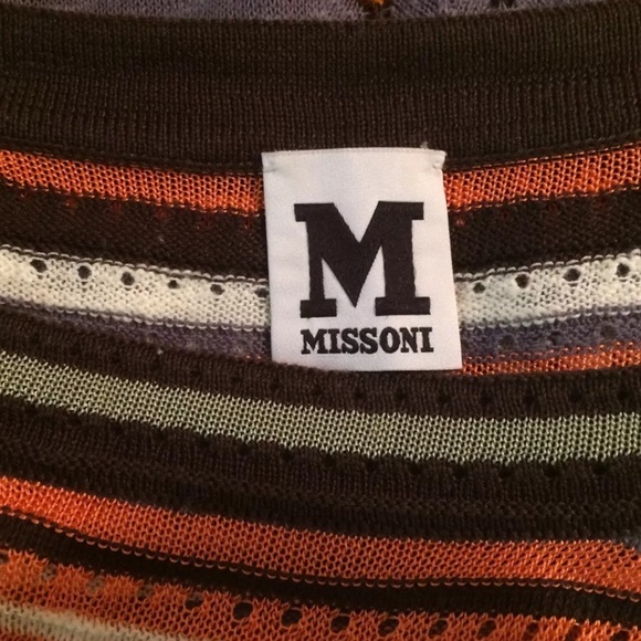 MISSONI Tunic Dress Sweater Chevron Cap Sleeve - Picture 6 of 6